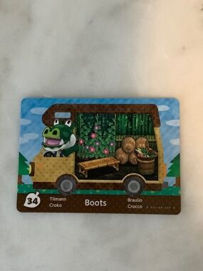 Boots 34 Animal Crossing Welcome Home Amiibo card RV series mint new unscanned